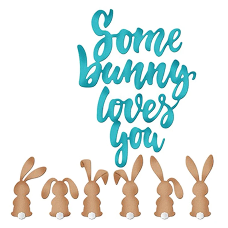 

HamyHo Easter Rabbit Bunny Frame Metal Steel Cutting Dies Decorative Scrapbooking DIY Embossing Dies for Paper Cards Stencils