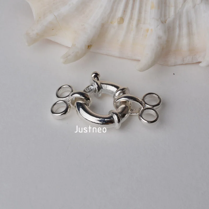 sterling silver 2 strand springring nautical clasp (2)