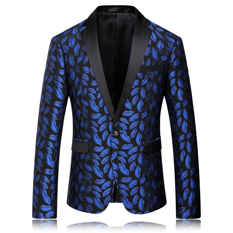 Blue patterned blazer Outlet