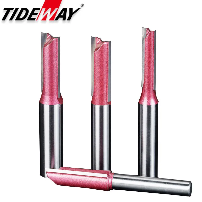  Tideway Router Bit CNC Woodworking Tools 6mm 8mm Shank Industrial Grade Straight Bits Tungsten Carb