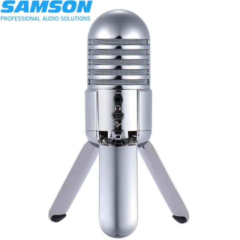 SAMSON Meteor Mic USB конденсаторный микрофон Студийный микрофон для компьютера ноутбука сетевой Подкаст, высокое качество звука