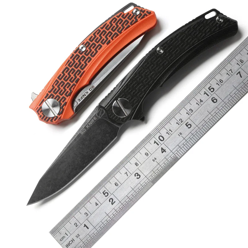 Складной нож STEDEMON BG01 Flipper клинок 12C27 KVT с шариковым подшипником рукоятка G10 для