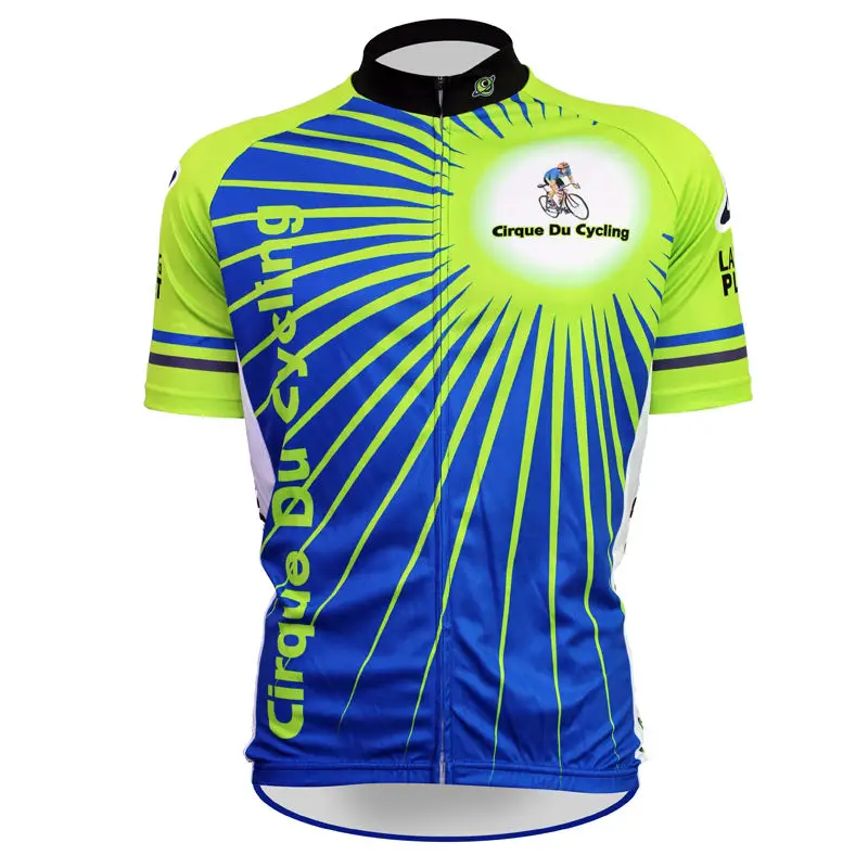 

New Mens Cycling Jersey Comfortable Bike shirt Cirque Du Cycling Alien SportsWear Blue cycling clothing Size 2XS-5XL