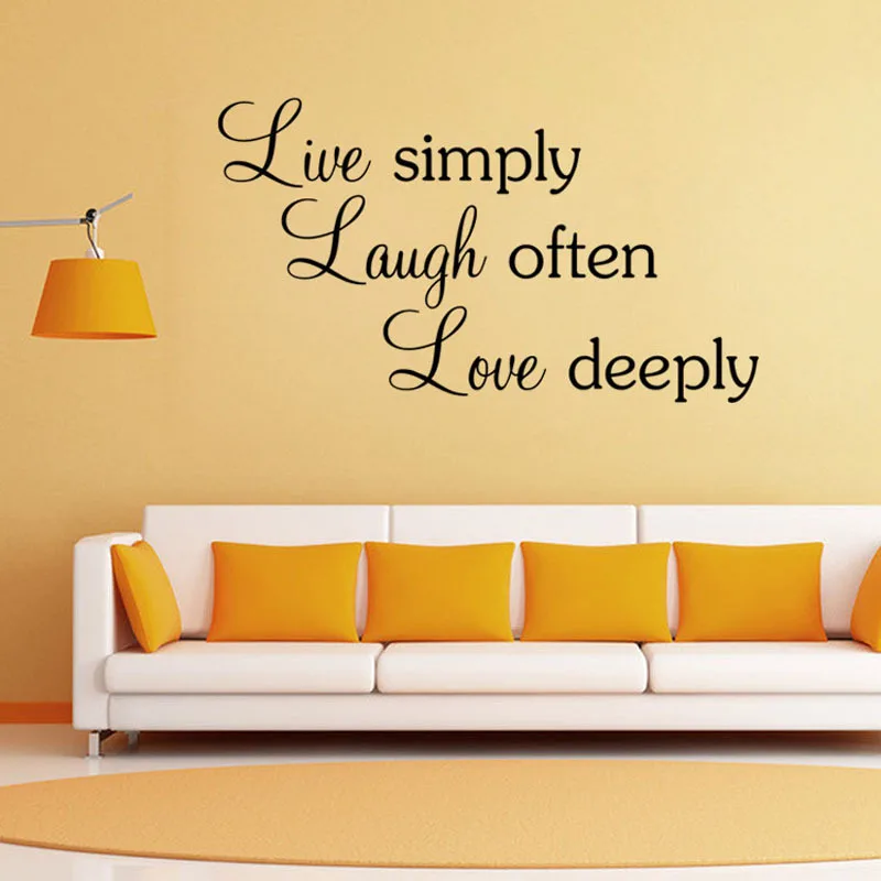 Love Vinilos Decorativos English Motto Live Creative Pared Simply
