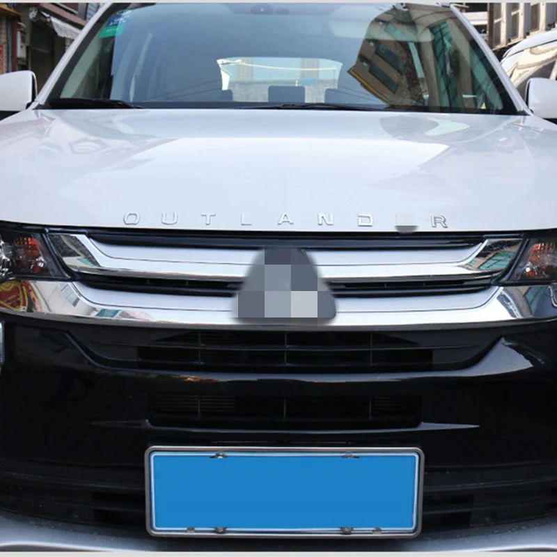 Online For Mitsubishi Outlander Chrome Car 3D Letters Hood Emblem logo Badge car sticker For Outlander Wording 3D Letter accessories