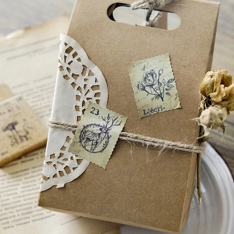 44pcs forest stamp design sticker as Gift Tag Christmas gift Decoration scrapbooking DIY Sticker | Дом и сад