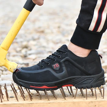 

Water Proof Outdoor Men's Steel Toe Anti Smashing Work Shoes Men Anti-slip Puncture Proof Safety Boots Shoes