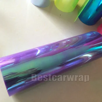 

1 Roll /Lots Purple Chameleon headlights tint Car / Motorbike Headlight Rear Lamp Tinting Film For Front lights size 0.3x10M