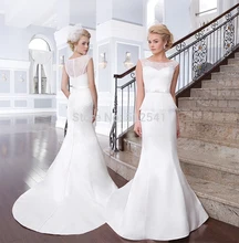 Detachable Lace Wedding Dresses Mermaid Trumpet Sweetheart Applique Peplum Sweep Train Bridal Gowns yk1A269