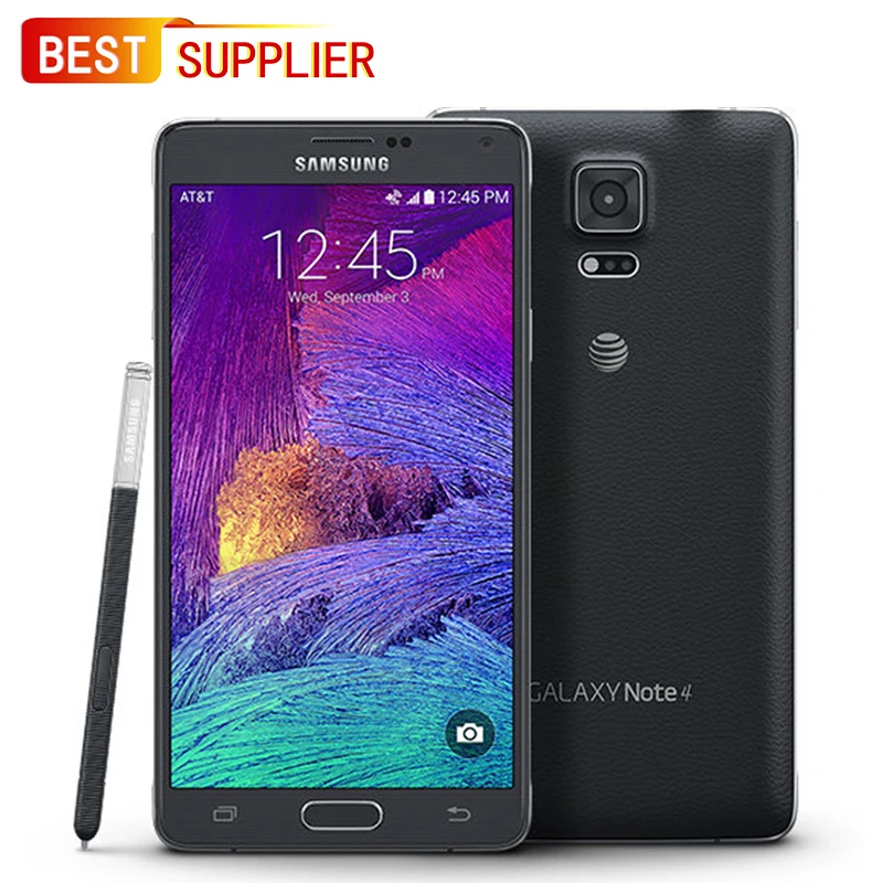

Original Unlocked Samsung Galaxy Note 4 Smartphone - N910A/N910F/N910P/N910V/N910T, 4G LTE, Looks Like New, 1 Year Warranty