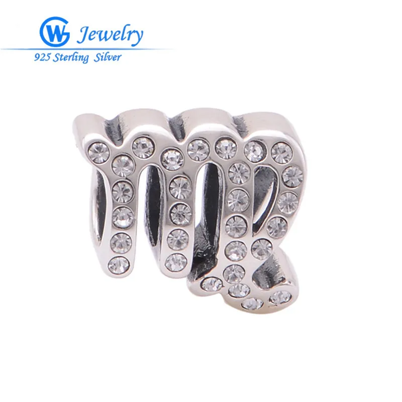 

Virgo Zodiac charm bead berloques de prata 925 aliexpress crystal jewelry GW Fashion Jewelry X321KH30