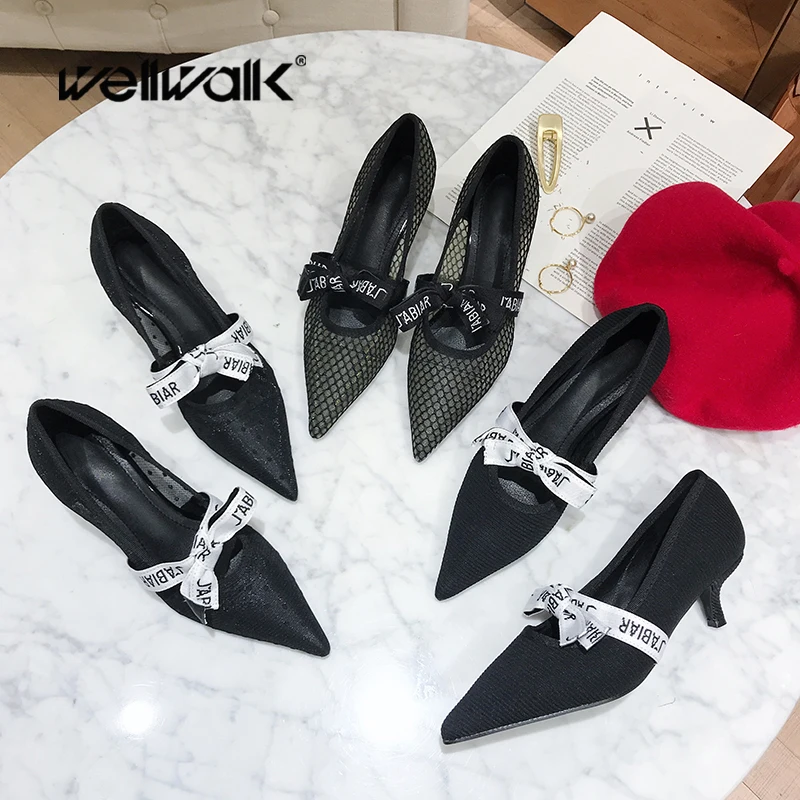 

Wellwalk Heels Shoes Women Pumps Female Dress Women Shoes Black Stiletto Designer Shoes Ladies High Heel Sandals Women