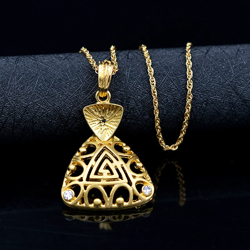 Sunny Jewelry сплав кубического циркония сердце треугольник женское колье серьги