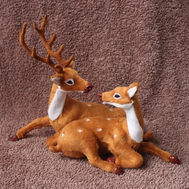 couple simulation deer animal decoration christmas ornaments wedding simulation artificial deer gift toy - Animal Christmas Decorations couple simulation deer animal decoration christmas ornaments wedding simulation artificial deer gift toy - Animal Christmas Decorations