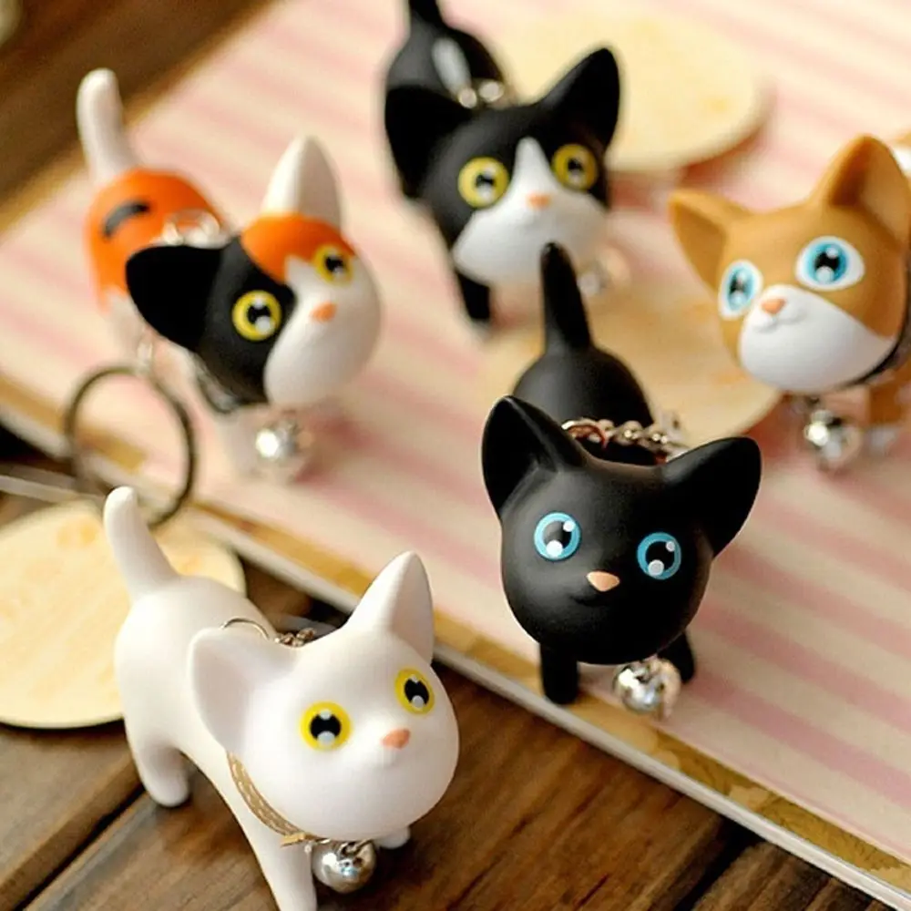 

Fashion Unisex Cute Cartoon Cat Key Chains Kitten Cat Keyrings HandBags Car Pendant Ornament Creative Jewelry Gift