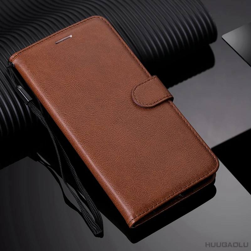 Чехол HUUGAOLU для lenovo Motorola Moto G6 G5S G5 G4 Plus Z3 Play Moto E4 C Plus, роскошный кожаный чехол-книжка Etui - Цвет: KT33 Brown