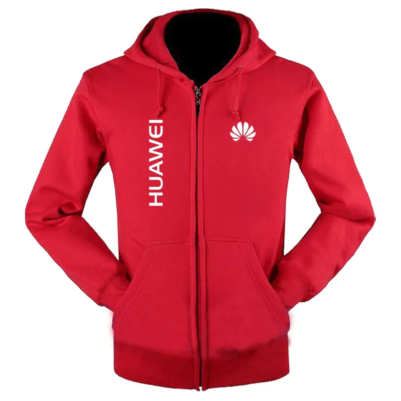 

HOT SALE Huawei logo zipper Hoodies High Quality Hooded Sweatshirt Men /Women Zipper Hoodie Casual Brand Clothing