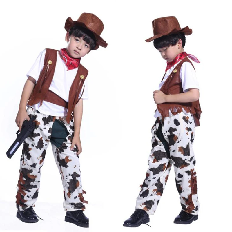 

Halloween Party Cowboy Costume For Adult Cowboy boys and girlsme Pretty Cowgirl Cosplay Western Dress Suit Carnival West Cowboy