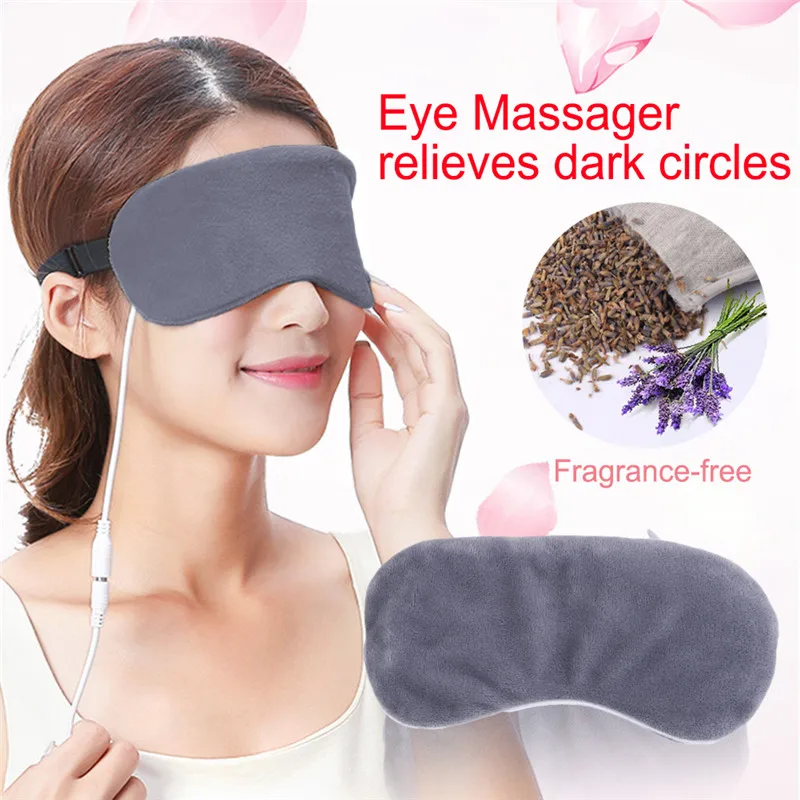 

Simple USB Heating Eye Mask Soft Eye Shade Bandage Travel Rest Night Sleeeping Beauty Tool Relief Sleep Travel Eye Shade EyeMask
