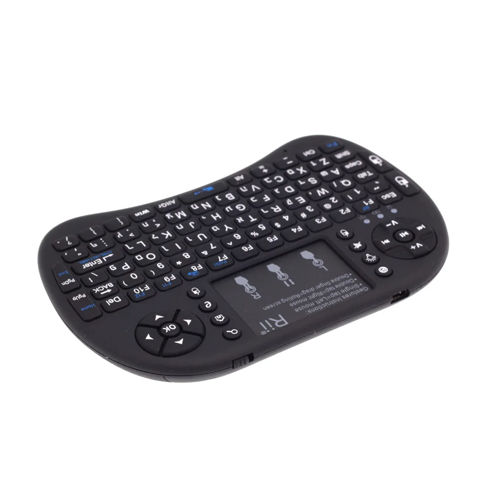 Rii i8+ Иврит Версия Мини Беспроводная клавиатура Air mouse с тачпадом для Android tv Box Мини ПК ноутбук клавиатура с подсветкой