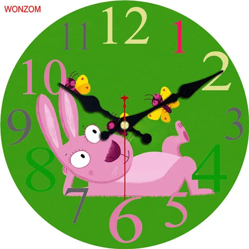 Настенные часы с мультипликационным дизайном, бесшумные, relogio de parede, для детской комнаты, Настенный декор, слон, Saat, часы в подарок, orologio da parete - Цвет: as pictures