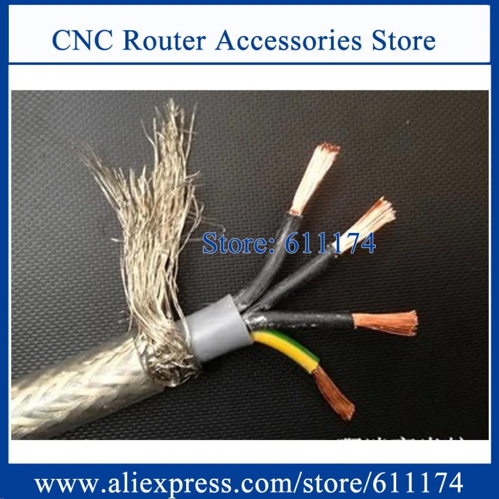 

10 meter High quality 1.5^mm2 4 core Shielded Cable for spindle, inverter and step motors