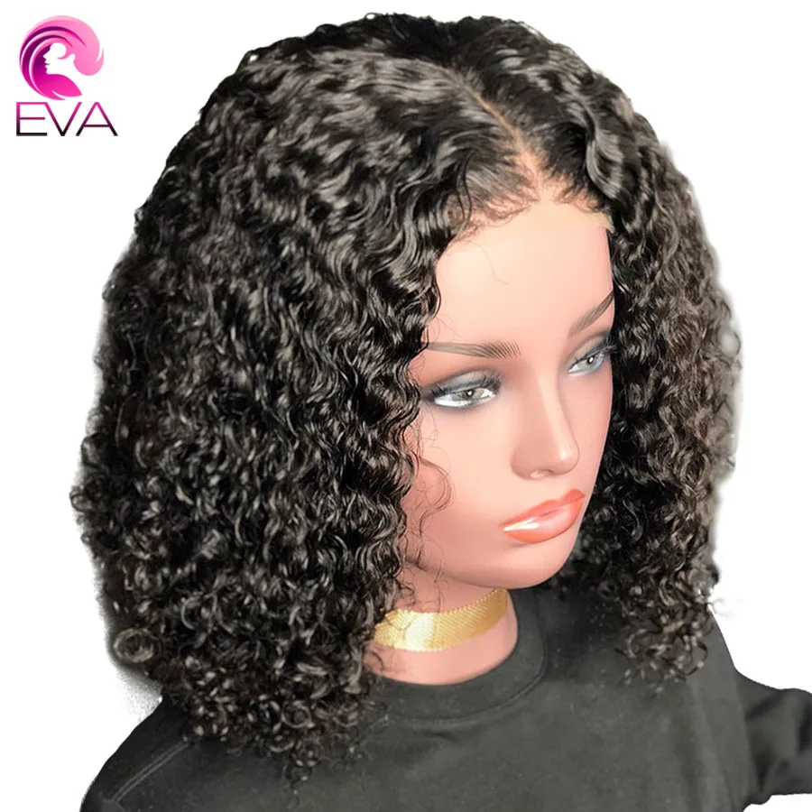

Eva Glueless Short Bob Curly 360 Lace Frontal Wigs Pre Plucked With Baby Hair For Black Women Brazilian Remy Human Hair Wigs