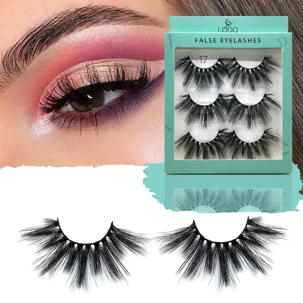 

3pairs 25mm 3D False Eyelashes Fake Lashes Long Makeup 3D Mink Lashes Eyelash Extension Mink Eyelashes Beauty Makeup
