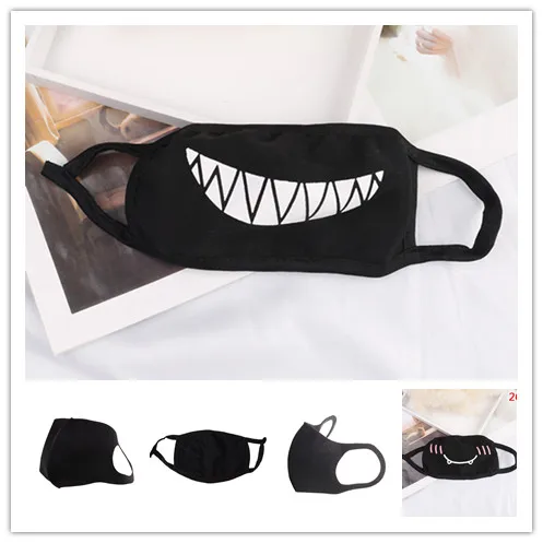 1PC Unisex Soft Cotton Mask Winter Breathing Black Anti-Dust Mask Outdoor Riding Earloop Mouth Face Care Tool Multi Style
