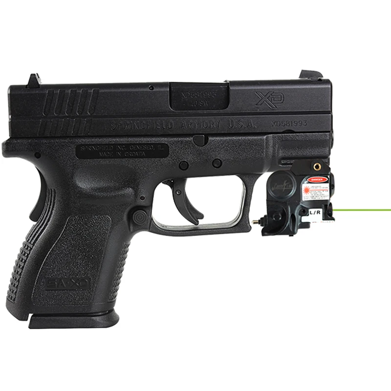 

Drop shipping mini size hunting tactical laser sight for pistol 532nm green laser glock laser with led light combo