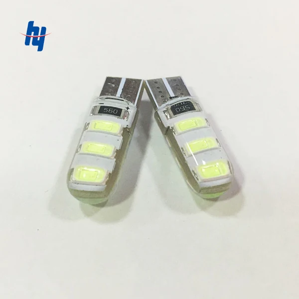 100 шт. авто светодиодный лампы освещения T10 6 SMD 5630 светодиодный автомобильный купольный светильник свет W5W 194 6 светодиодный 6SMD 5730 светодиодный Клин лампа парковочная лампа