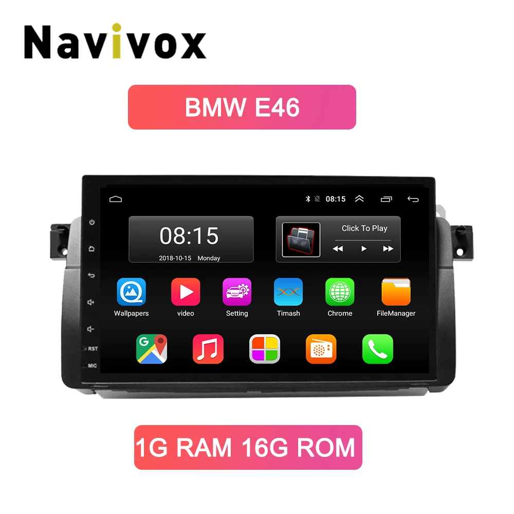 

Android 8.1 car GPS for BMW E46 Sedan Rover 75 1999 2000 2001 2002 2003 2004 MG ZT multimedia player no DVD