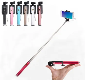 

Multicolor Portable Extendable Handheld Monopod Mini Wired Selfie Stick for Huawei Iphone 6 6s 7 Samsung Android Phones