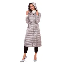 Женские осенне-зимние пуховые куртки с капюшоном X-Long, двубортный пояс, однотонная женская Повседневная пуховая верхняя одежда