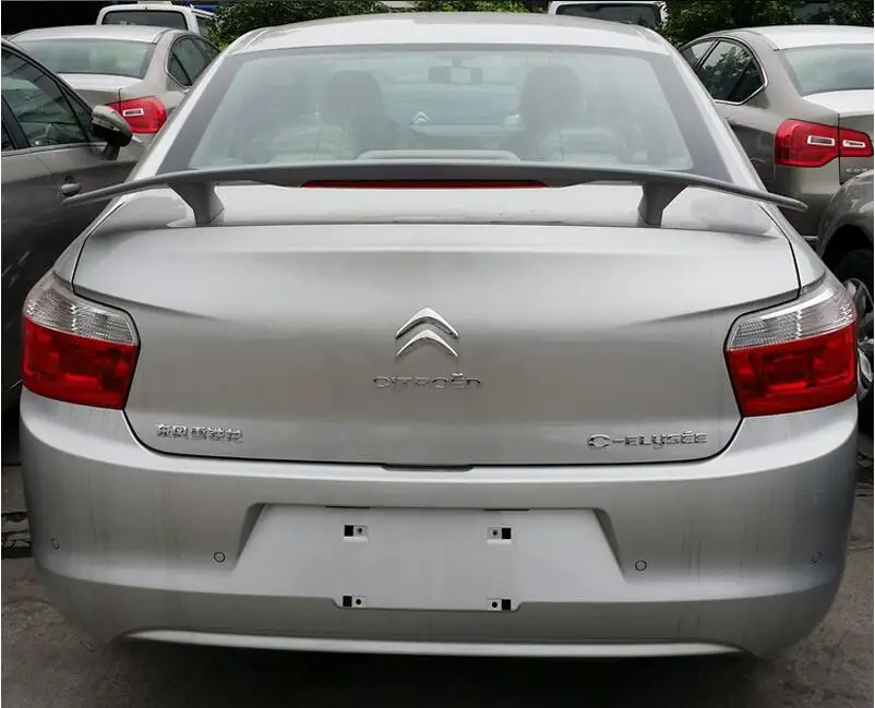 JIOYNG ABS Грунтовка заднего крыла багажник спойлер для Citroen Elysee (с светодиодный