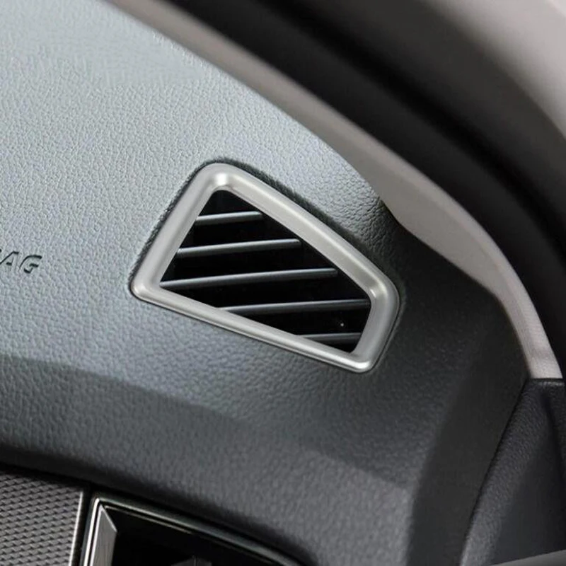 

2PCS Matte Silver ABS Chrome Car Air Conditioner Vent Outlet Cover Trim Molding For Skoda Kodiaq 2017 Car Styling Accessories