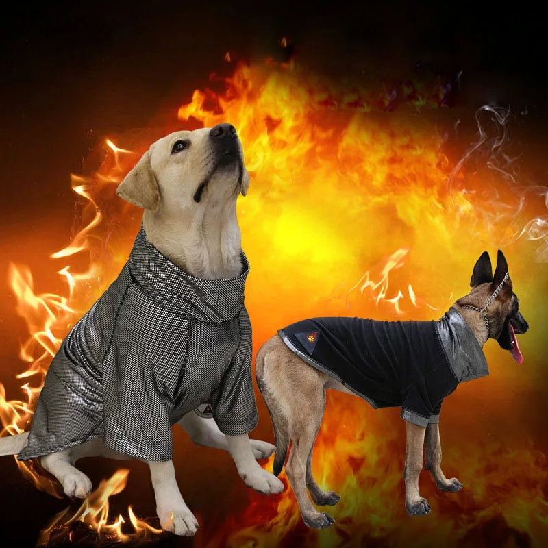 Зимняя теплая толстовка с капюшоном для больших собак, одежда для Лабрадора, Двусторонняя куртка с хлопковой подкладкой для собак, пальто, золотистый ретривер, одежда для собак
