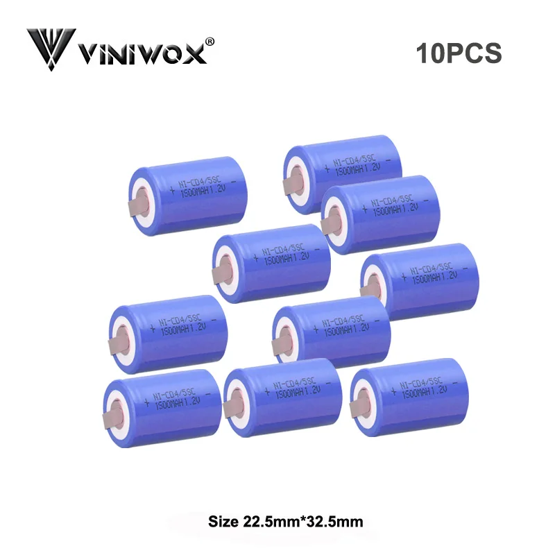 4/5SC Ni-CD 1,2 V 1500 мА/ч, Перезаряжаемые аккумуляторные батареи с длительным сроком службы фонарик Мощность банк Мощность инструмент Батарея Размеры 22,5 мм* 32,5 мм