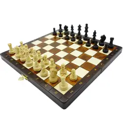 Высокое качество складной деревянный международный шахматный набор игра Складные Магнитные шахматные доски вечерние шахматы игровой