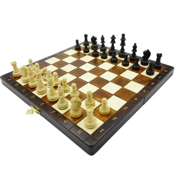 

Top Quality Foldable Wooden International Chess Set Board Game Folding Magnetic Chessboard Chess Party Play Kit