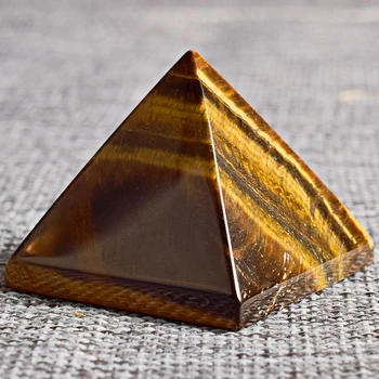 

1 pcs 130-150g Healing natural tiger eye gemstone crystal pyramid crystals Fengshui Figurine For Home Office Decor