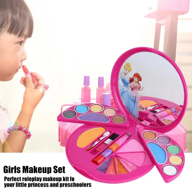 Disney Non toxic Pretend Cosmetics Kit Girl Princess Makeup Box Girl