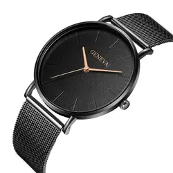 Мужские часы Для женщин часы 2018 новый Desigen простой часы Полный Сталь ремешок Кварцевые Saats Горячая Reloj Mujer Reloj Hombre