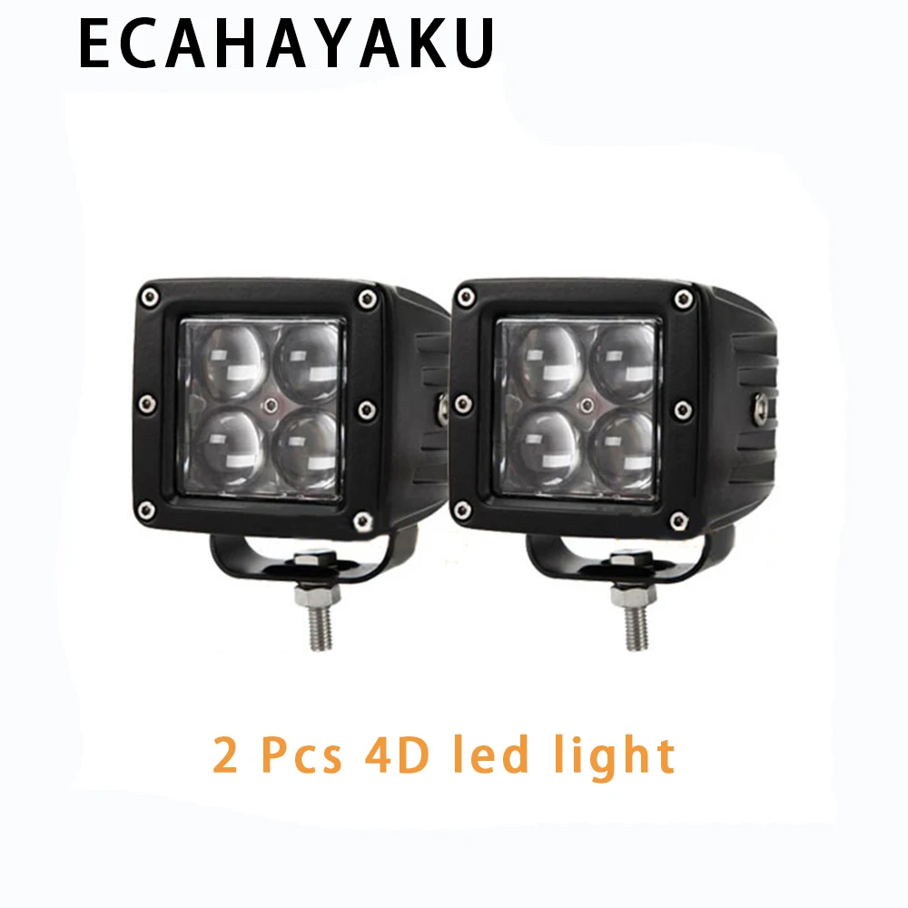 ECAHAYAKU 2 шт. автомобильный 4D 20 Вт Светодиодный светильник для внедорожных работ