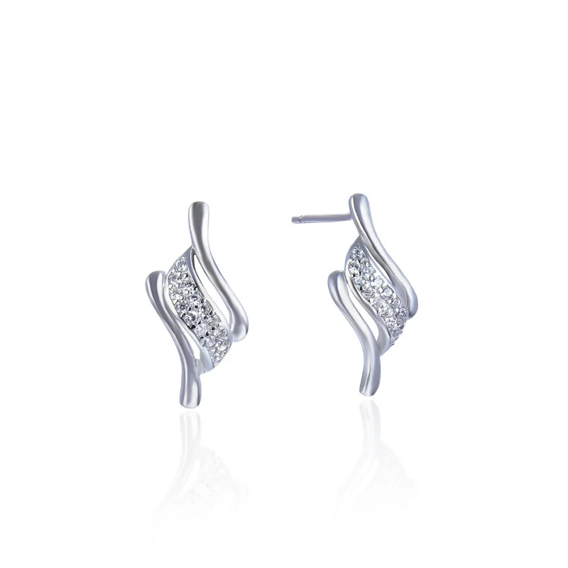 Korean Fashion Creative Accessories S925 Sterling Silver Zircon Earrings Female Popular Jewelry Wholesale | Украшения и