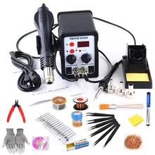 8586 2 in 1 ESD Soldering Station SMD Rework Soldering Station Hot Air Gun set kit Welding Repair tools Solder Iron 220V 110V 8586 2 in 1 ESD Soldering Station SMD Rework Soldering Station Hot Air Gun set kit Welding Repair tools Solder Iron 220V 110V