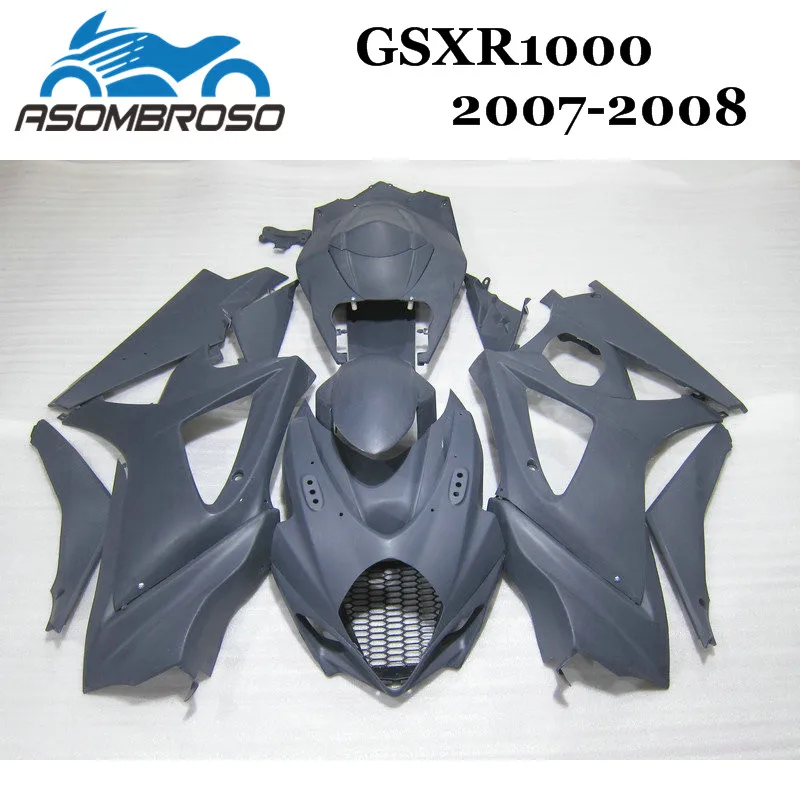 Бесплатная настроить пластик комплект обтекателей для Suzuki GSXR1000 07 08 серый
