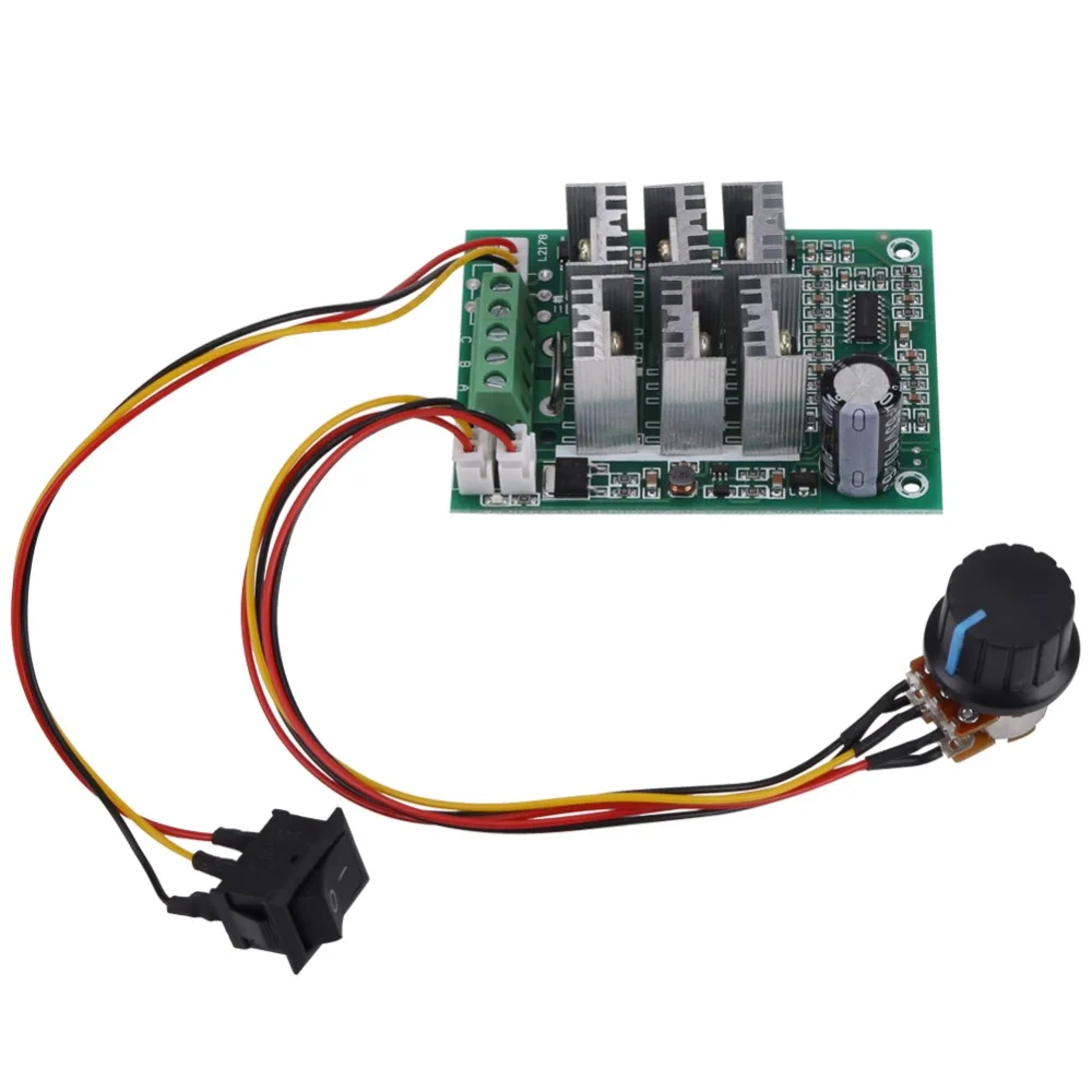 

DC 5V-36V 15A 3-Phase Brushless Motor Speed Control CW CCW Reversible Switch fence type terminal