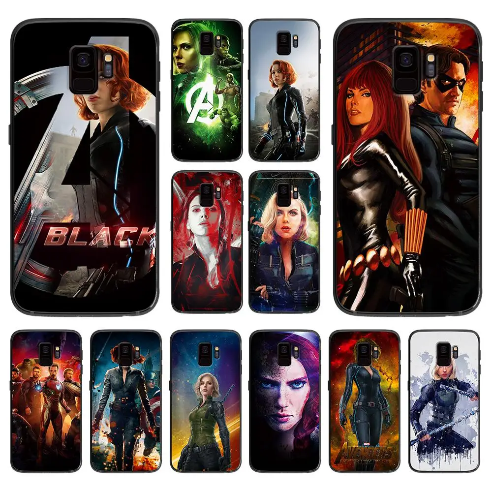 

The avengers beautiful black widow For Samsung Galaxy A5 A6 A7 A8 A9 2018 2019 Plus M10 M20 M30 Soft phone case