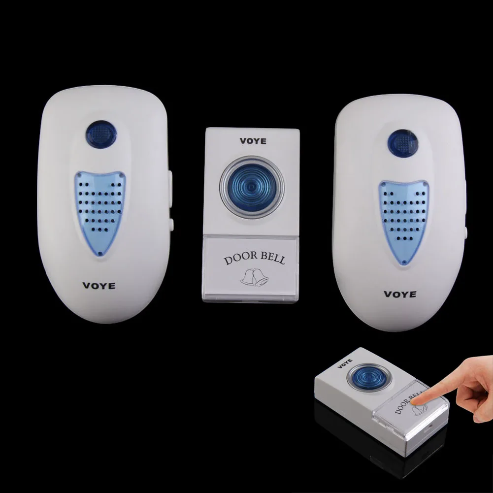 

Wireless Door Bell 1 Remote Control 2 Receivers 38 Songs Wireless Digital Doorbell Home Entry Security Door Ring FEN#